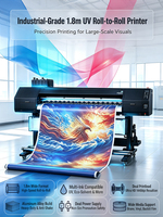 Rouleau d'imprimante à jet d'encre grand format d'autocollant d'imprimante UV à rouleau 180cm Double tête XP600/I3200 Machine d'impression UV