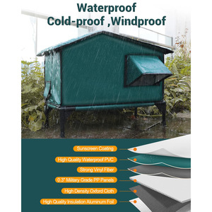 Casa para Gatos Plegable e Impermeable para Exteriores con Elevación Extraíble y Almohadilla Térmica para Gatos, Perros y Animales Pequeños - Product Image 3