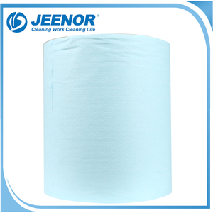 Woodpulp và <span class=keywords><strong>polyester</strong></span> spunlace vải không dệt CuộN công nghiệp dùng một lần gạt nước Lint gạt nước miễn phí - Product Image 5