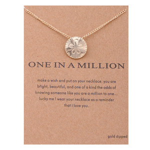 ขายร้อนแฟชั่นเครื่องประดับ One In A Million <span class=keywords><strong>Dollar</strong></span> ทรายทอง - สร้อยคอจี้ผู้หญิง - Product Image 6