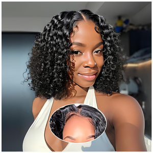 วิกผมลอนสำหรับเด็กขนาด22นิ้วทำจากลูกไม้ผมบริสุทธิ์แบบสองชั้นทำจากผมคนผมดิบขนาด22นิ้ว - Product Image 2