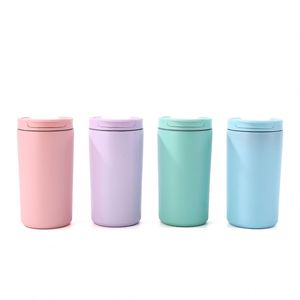 Gobelet isotherme portable en acier inoxydable 304 de 12 oz pour café, utilisation en voiture, tasse à eau de poche à boire directement - Product Image 1