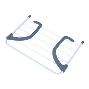 Easy to Fix and Move Folding <strong>Clothes</strong> Radiator Rack Balcony Airer Balcony Flower Shelf Rack <strong>Railing</strong> <strong>Hanging</strong> - Product Image 2