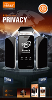 Protection d'écran en verre trempé ESD 360° pleine couverture anti-espion tendance 2025 Mietubl pour IP 16 PRO/16 PRO MAX