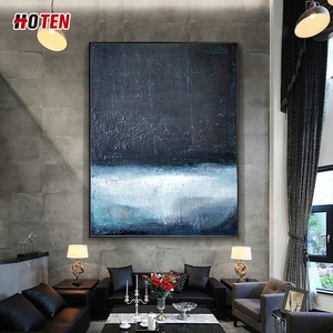 Personalizzabile di grandi dimensioni puro dipinto <span class=keywords><strong>a</strong></span> mano pittura <span class=keywords><strong>a</strong></span> <span class=keywords><strong>olio</strong></span> di paesaggio quadrato Villa pittura su tela per il soggiorno decorazione orizzonte - Product Image 4