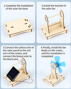 Ventilador Solar al por Mayor, Juguete <span class=keywords><strong>de</strong></span> Experimentación Científica, Kit Educativo DIY, Aprendizaje <span class=keywords><strong>de</strong></span> Física, Desarrollo Infantil - Product Image 3