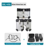 Pour G310GS, boîte latérale/boîte arrière triple en alliage d'aluminium côté droit, porte-bagages arrière, capacité 38L, utilisation tout-terrain
