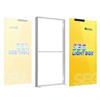 Panneau publicitaire pliable rectangulaire double face en tissu pour intérieur et extérieur, impression UV personnalisée, vente en gros