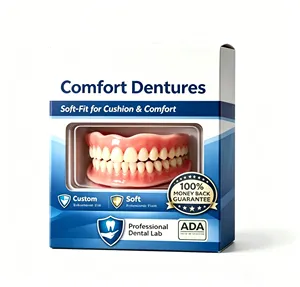 Ensemble complet de prothèses dentaires en silicone supérieures et inférieures, ajustement confortable, sourire naturel, dents artificielles, soins bucco-dentaires pour adultes - Product Image 6