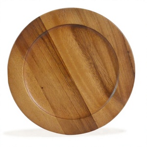 Assiette de présentation en bois personnalisée pour hôtel, sous-assiette décorative en bois très vendue - Product Image 1