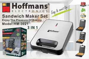 <span class=keywords><strong>Machine</strong></span> à sandwich Hoffmans <span class=keywords><strong>3</strong></span>-<span class=keywords><strong>en</strong></span>-<span class=keywords><strong>1</strong></span>, 1400W, haute puissance, <span class=keywords><strong>gaufrier</strong></span>, <span class=keywords><strong>grill</strong></span> <span class=keywords><strong>panini</strong></span>, plaques amovibles, appareil à petit-déjeuner pour l'Afrique - Product Image 2