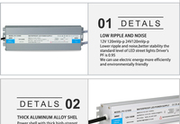 Driver LED 6W 12W 15W 20W 30W 40W 48W 60W Tahan Air IP44 Super Tipis Transformer Driver LED