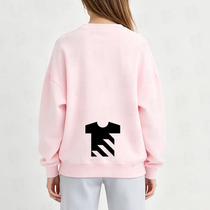 Sudadera con capucha extragrande para mujer, de algodón y poliéster grueso, lisa, con impresión personalizada del logotipo. - Product Image 3