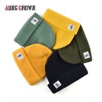 Gorro de Invierno Cálido de Alta Calidad, Gorro de Punto con Etiqueta Tejida Personalizada, Gorro de Lana Acrílico Tipo Polo