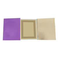 Boîte d'emballage de luxe écologique rigide violette avec tiroir, finition brillante, gaufrage, logo personnalisé, boîte cadeau en carton premium pour