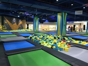 Mich 800 mét vuông thương mại trong nhà Trampoline công viên với bọt Pit, Ninja chiến binh, hiệu suất cao Trampoline - Product Image 4