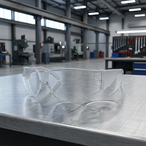 <b>Frameless</b> Polycarbonate Safety Glasses Anti-Scratch Uncoated Plastic <b>Frame</b> for Construction Site Dust Protection - Product Image 1