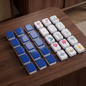 Nuove Tessere di Mahjong Americane Personalizzate di Design Moderno e Lussuoso in Melamina a Doppio Strato con Stampa, Carte da Gioco per Intrattenimento - Product Image 3