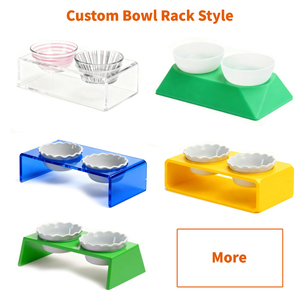Bán Buôn Rõ Ràng Đôi Bát Ăn Giá Con Chó Mèo Ăn Uống Lớn lên Cao Bát Đứng Chủ Trong Suốt Acrylic Pet Trung Chuyển - Product Image 4