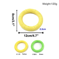 Jouet à mâcher interactif pour chien en silicone de qualité alimentaire en forme d'anneau avec logo personnalisé pour le nettoyage des dents et le soulagement des douleurs molaires