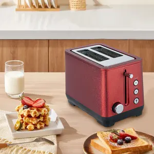 KRON 2 rebanadas Toasters Custom Hogar Cocina Extraíble Miga Bandeja Anti-mermelada 2 Rebanadas Automático Pan Sandwich Tostadora Eléctrica