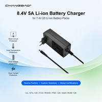 Chargeur de batterie au lithium 8,4 V 5 A, prise universelle, alimentation pour batterie Li-ion 2S 7,4 V, chargeur de batterie Li-ion 8,4 V