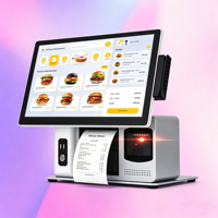 Système de point de vente (PDV) de bureau Android 13 avec écran tactile de 15,6 pouces, certifié CE et FCC, de qualité professionnelle, processeur i5, pour commerces de détail et salons.