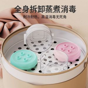Portable Baby Food Storage Box Plastic Airtight Container Round Clip-On Lid Travel <b>Set</b> Of 3 Mixed Color - Product Image 4