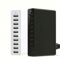 Station de charge pour smartphone 5V 12A, tête de charge 10 ports 60W haute puissance, chargeur multi-ports USB pour téléphone portable
