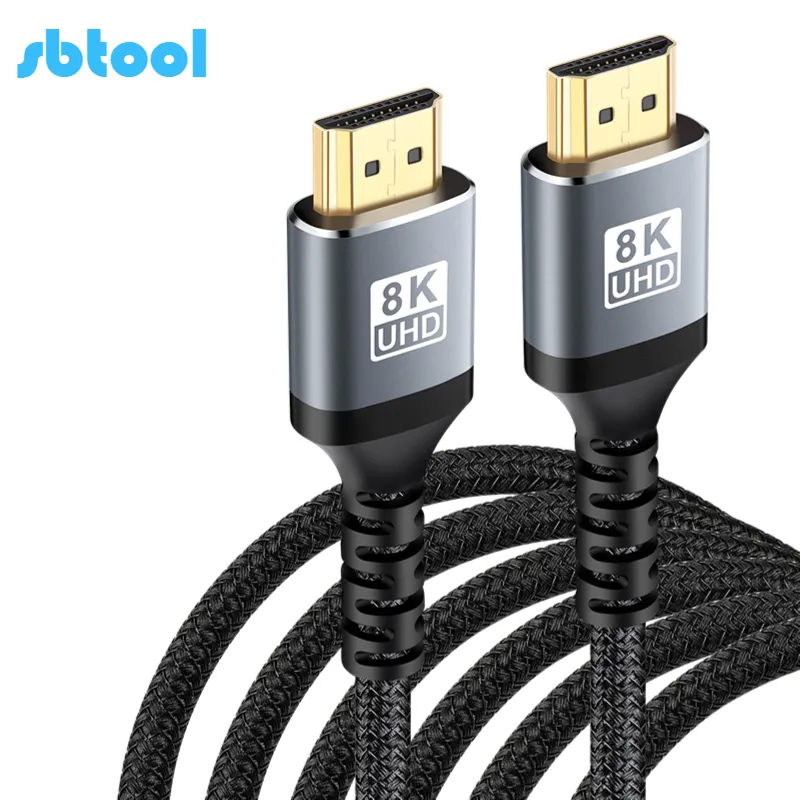 Premium 8K 60hz HDMI Cable 4K 120Hz UHD Braided HDMI 2.1 Cable Cord Male to Male for Laptop Monitor Fire TV