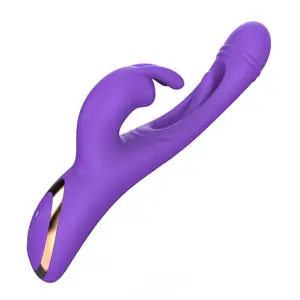 Delove Hot Selling Waterproof Slapped Vibrating Clitoris Stimulation Vibration Rabbit Vibrator Adult Sex Toys For Women