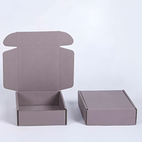 Quantité minimale de commande bas Logo personnalisé imprimé serrure d'oreille carton ondulé Aper emballage couleur Mailer expédition postale boîte rose bleu boîte