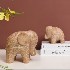Scultura Decorativa Creativa in Resina a Forma di Elefante in Stile <span class=keywords><strong>Etnico</strong></span> Kakizzy per Studio e Libreria - Product Image 5