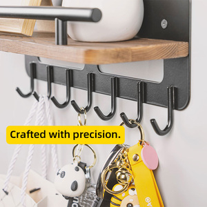 Home Decor <strong>Wall</strong> Mount Car <strong>Key</strong> and Mail Holder Wooden <strong>Key</strong> Holder for <strong>Wall</strong> with Shelf - Product Image 4