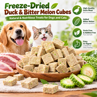 Tranches de melon amer de canard lyophilisées, friandise pour chien, vente en gros, pour chiots, chiens de petite, moyenne et grande taille, récompense d'entraînement, collation pour animaux de compagnie