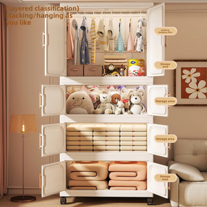 Armoire de rangement pour bébé de 70 cm, 3/4/5 étages, tiroirs en plastique, armoire à vêtements pour enfants, <span class=keywords><strong>organisateur</strong></span> de jouets avec serrure - Product Image 5