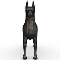 Sculpture en résine de fibre de verre personnalisée, impression 3D, Figurines d'animaux, Statue de chien grand danois, vente en gros