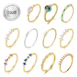 Nhẫn khuyên tai bạc 925 Sterling Toposh Clear CZ dành cho nữ - Product Image 2