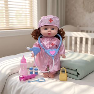 Muñeca de Vinilo Premium con Voz de Bebé y Estetoscopio de Juguete para Juego de Imitación de Doctor y Aprendizaje Temprano - Product Image 1