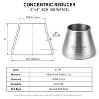 Reductor Concéntrico de Titanio Grado 2 para Tuberías de Hidrógeno (H2) de Energía Limpia, Soldadura a Tope, Sin Corrosión, ASME B16.9 ASTM B363