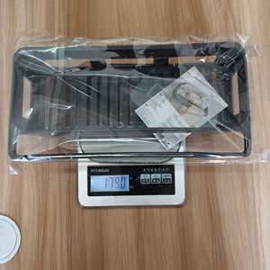 رف مطبخ قائم من الألومنيوم الفضائي المقوى مع فتحة تصريف للمناشف والنفايات - Product Image 2