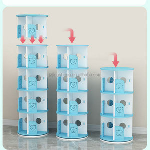 Petite étagère de rangement <span class=keywords><strong>en</strong></span> bois pour enfants 360 rotative peu encombrante Bibliothèque blanche - Product Image 3