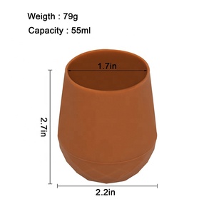 Lavabile in lavastoviglie antiscivolo morbida piccolo bere tazza per I Bambini BPA libero 100% food grade silicone alimentazione del bambino di formazione tazza - Product Image 3