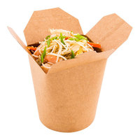 Boîte de nouilles en papier jetable à fond rond 16oz Doner Kebab Boîte d'emballage à emporter en carton