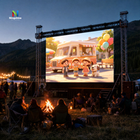Écran LED d'extérieur P3.91 500x1000mm, mur vidéo IP65, luminosité élevée 5500cd pour exposition, roadshow, spectacle sur scène
