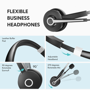 Casque Filaire USB 3,5 mm de Gros OEM avec Microphone, Casques Téléphoniques à Suppression de Bruit ENC pour Centres d'Appels - Product Image 2