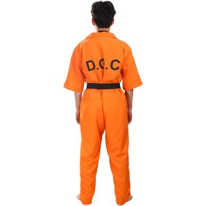Disfraz Unisex de Prisionero Naranja SINSEN con Cinturón y Estampado D.O.C para Fiesta de Halloween - Product Image 2
