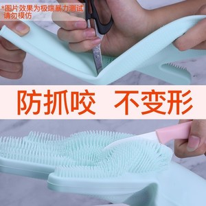 Gants de bain en silicone pour animaux de compagnie, brosse de massage pour chiens, outil universel de nettoyage et d'élimination des poils - Product Image 5