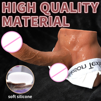 Muñeco Sexual Masculino con Dildo de Silicona Impermeable de 7.08 Pulgadas, Color Natural, para Uso Adulto - Masturbador Unisex para Parejas