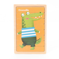 YD TOYS Jouets Montessori pour bébés, blocs de construction en bois écologiques en forme de bande, puzzle pour développer l'intelligence